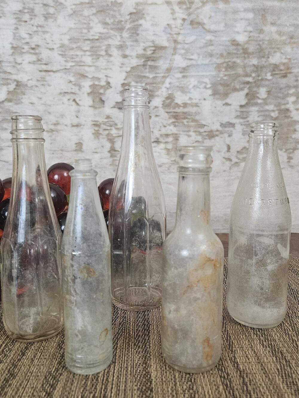Vintage Glass Jars Found Object Nevada Mining VTG Decor Heinz Anchor - Picture 2 of 15